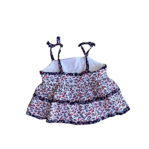 Janie & Jack Ditsy Floral Tiered Top Size 6 Girls - Picture 6 of 10